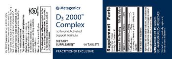 Metagenics D3 2000 Complex - supplement