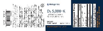 Metagenics D3 5,000 + K - supplement