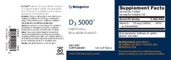 Metagenics D3 5000 - supplement