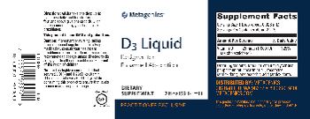 Metagenics D3 Liquid - supplement