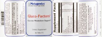 Metagenics Gluco-Factors - supplement