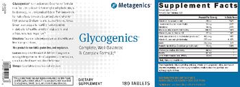 Metagenics Glycogenics - supplement