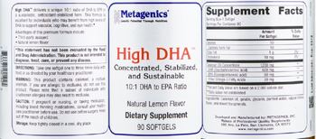 Metagenics High DHA Natural Lemon Flavor - supplement