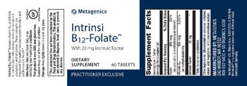 Metagenics Intrinsi B12/Folate - supplement