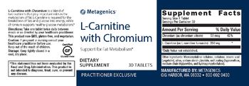 Metagenics L-Carnitine with Chromium - supplement