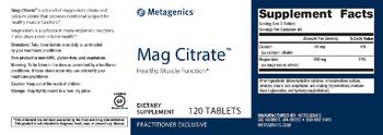 Metagenics Mag Citrate - supplement