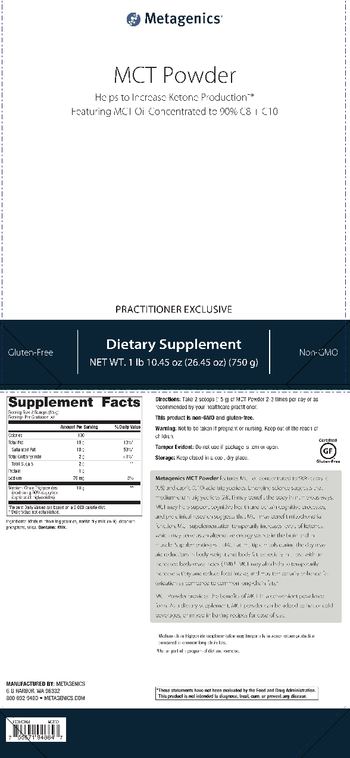 Metagenics MCT Powder - supplement
