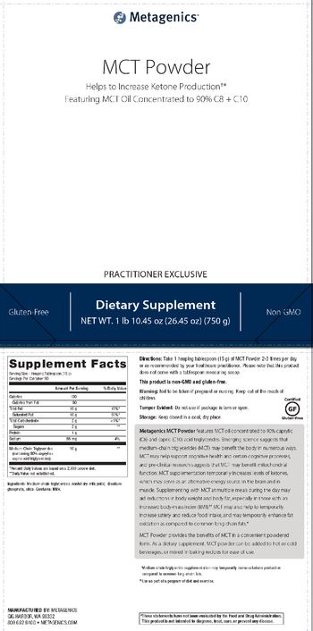 Metagenics MCT Powder - supplement