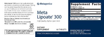 Metagenics Meta Lipoate 300 - supplement