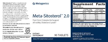 Metagenics Meta-Sitosterol 2.0 - supplement