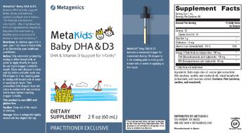 Metagenics MetaKids Baby DHA & D3 - supplement