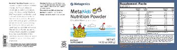 Metagenics MetaKids Nutrition Powder Chocolate Flavor - supplement
