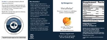 Metagenics MetaRelax Orange Citrus Flavor - supplement