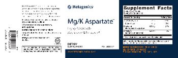 Metagenics Mg/K Aspartate - supplement