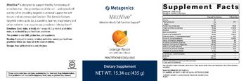 Metagenics MitoVive Orange Flavor - supplement