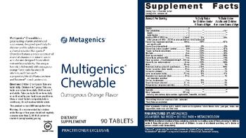 Metagenics Multigenics Chewable Outrageous Orange Flavor - supplement