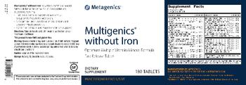 Metagenics Multigenics without Iron - supplement