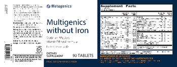 Metagenics Multigenics without Iron - supplement