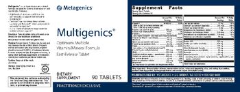 Metagenics Multigenics - supplement