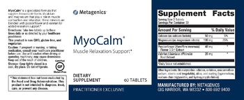 Metagenics MyoCalm - supplement