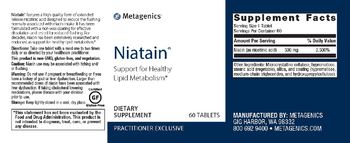 Metagenics Niatain - supplement