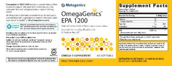 Metagenics OmegaGenics EPA 1200 Natural Lemon-Lime Flavor - omega3 supplement