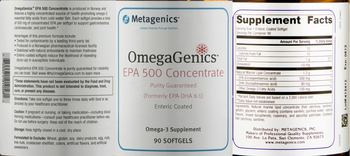 Metagenics OmegaGenics EPA 500 Concentrate - omega3 supplement