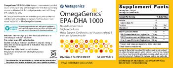 Metagenics OmegaGenics EPA-DHA 1000 Natural Lemon Flavor - omega3 supplement