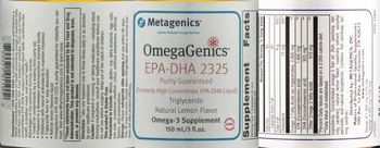 Metagenics OmegaGenics EPA-DHA 2325 Natural Lemon Flavor - omega3 supplement