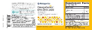 Metagenics OmegaGenics EPA-DHA 2400 Natural Lemon Flavor - omega3 supplement