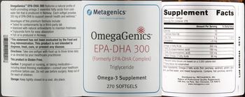 Metagenics OmegaGenics EPA-DHA 300 - omega3 supplement