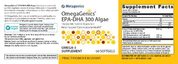 Metagenics OmegaGenics EPA-DHA 300 Algae - omega3 supplement