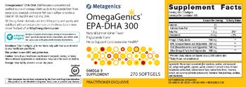 Metagenics OmegaGenics EPA-DHA 300 Natural Lemon-Lime Flavor - omega3 supplement