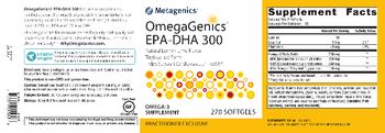 Metagenics OmegaGenics EPA-DHA 300 Natural Lemon-Lime Flavor - omega3 supplement