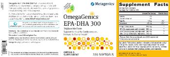 Metagenics OmegaGenics EPA-DHA 300 Natural Lemon-Lime Flavor - omega3 supplement