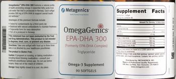 Metagenics OmegaGenics EPA-DHA 300 - omega3 supplement