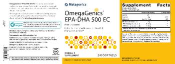 Metagenics OmegaGenics EPA-DHA 500 EC - omega3 supplement