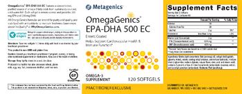 Metagenics OmegaGenics EPA-DHA 500 EC - omega3 supplement