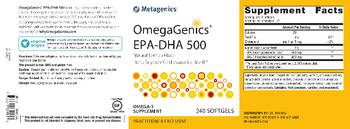 Metagenics OmegaGenics EPA-DHA 500 Natural Lemon Flavor - omega3 supplement