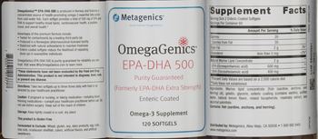 Metagenics OmegaGenics EPA-DHA 500 - omega3 supplement