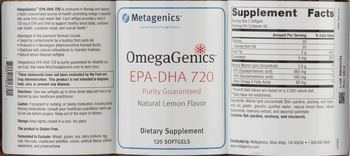 Metagenics OmegaGenics EPA-DHA 720 Natural Lemon Flavor - supplement