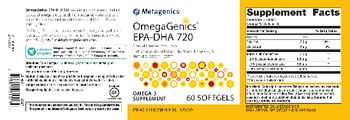 Metagenics OmegaGenics EPA-DHA 720 Natural Lemon-Lime Flavor - omega3 supplement