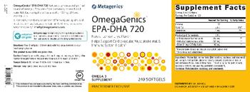Metagenics OmegaGenics EPA-DHA 720 Natural Lemon-Lime Flavor - omega3 supplement