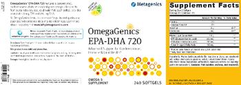 Metagenics OmegaGenics EPA-DHA 720 Natural Lemon-Lime Flavor - omega3 supplement