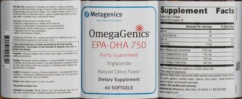 Metagenics OmegaGenics EPA-DHA 750 Natural Citrus Flavor - supplement