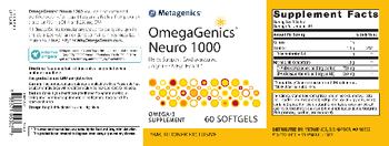 Metagenics OmegaGenics Neuro 1000 - omega3 supplement