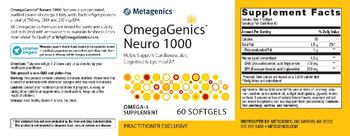 Metagenics OmegaGenics Neuro 1000 - omega3 supplement