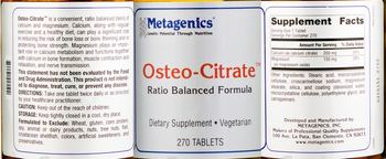Metagenics Osteo-Citrate - supplement