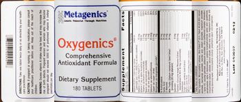 Metagenics Oxygenics - supplement