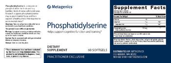 Metagenics Phosphatidylserine - supplement